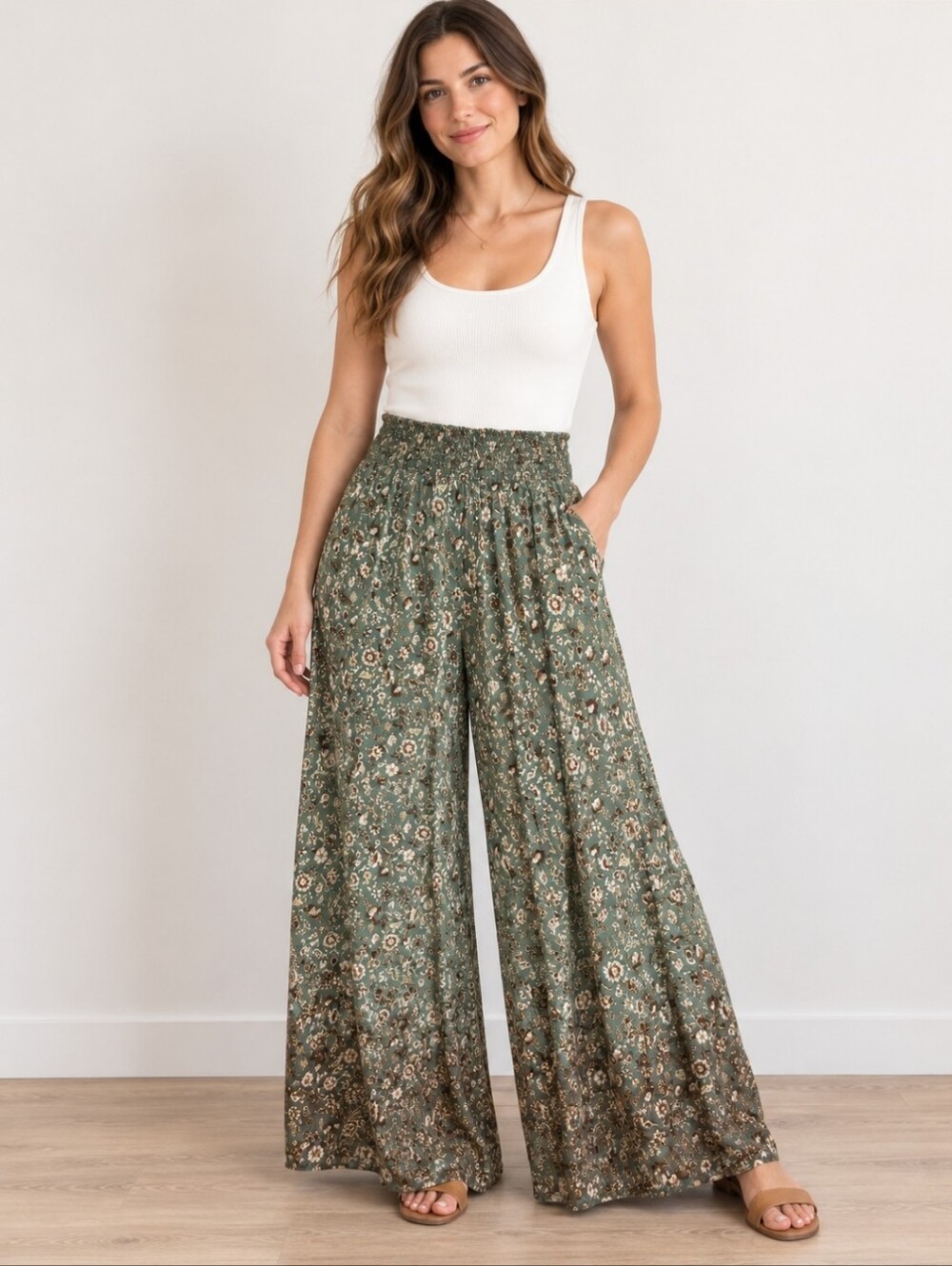 Earthbound Mega Wide Leg  Floral Pants Size XL